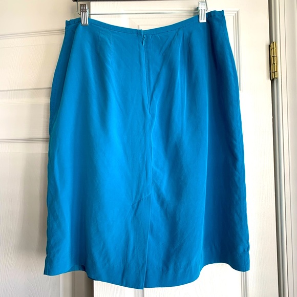 Blue silk skirt Evan-Picone size 14 - Picture 2 of 7